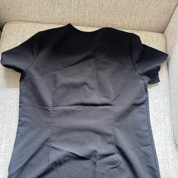 Black Scrub Set with Gray Drawstring - Picture 3 of 8